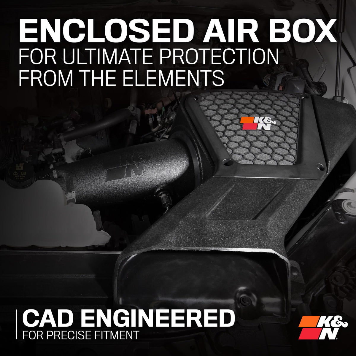 K&N FILTER 63-2624 K&N Cold Air Intake System: High-Flow Air Filter, Increase Performance & Towing: Compatible with 2023-2024 Ford: F150 Raptor, F150 Raptor R, 63-2624