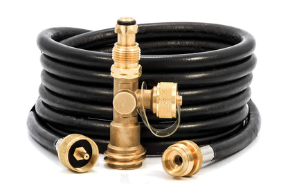 CAMCO 59103 Camco 59103 Propane Brass Tee with 3 Port and 12' Hose