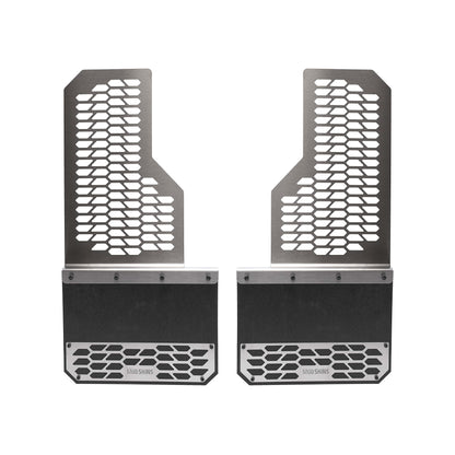 PUTCO 78110 Putco 15-23 F-150 Putco Brushed Stainless Steel HEX Mud Skins Mud Flaps - 1 Pair - Ford