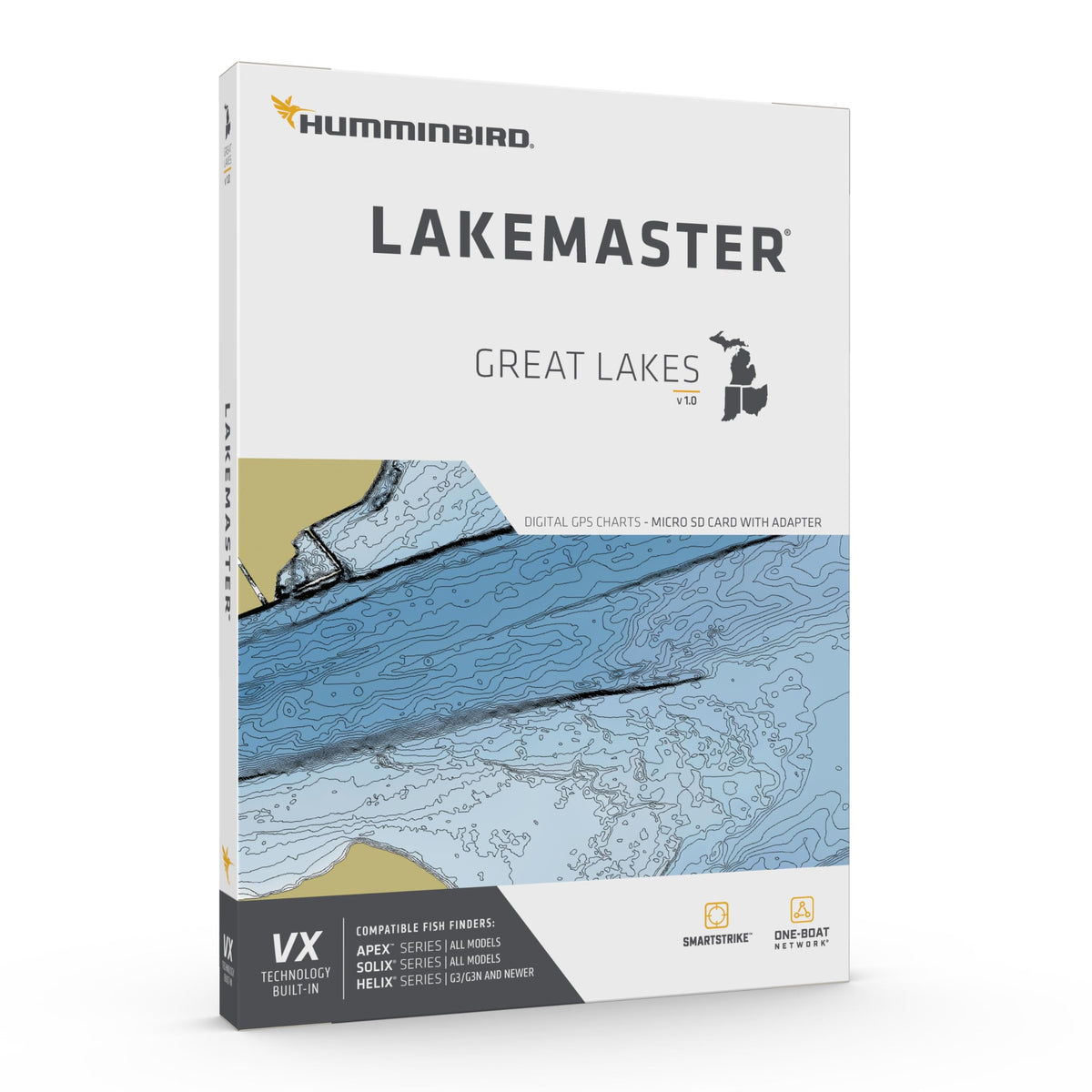 HUMMINBIRD 601002-1 Humminbird LakeMaster Great Lakes V1 Map SD Card for Fish Finders