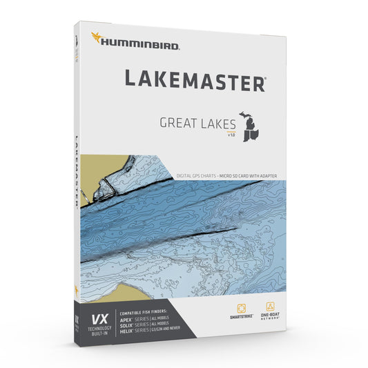 HUMMINBIRD 601002-1 Humminbird LakeMaster Great Lakes V1 Map SD Card for Fish Finders