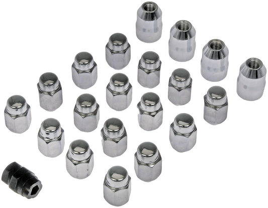 Dorman 711-141 Chrome Acorn 2-Pc 7/16-20, 20 Pack Universal Fit