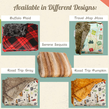 CAMP CASUAL CC-008BP Camp Casual Throw Blanket for Camping - Plush Reversible Camping Blanket for Indoor & Outdoor Settings - Machine Washable Soft Blanket - 100% Polyester Cozy Blanket with Retro-Inspired Patterns