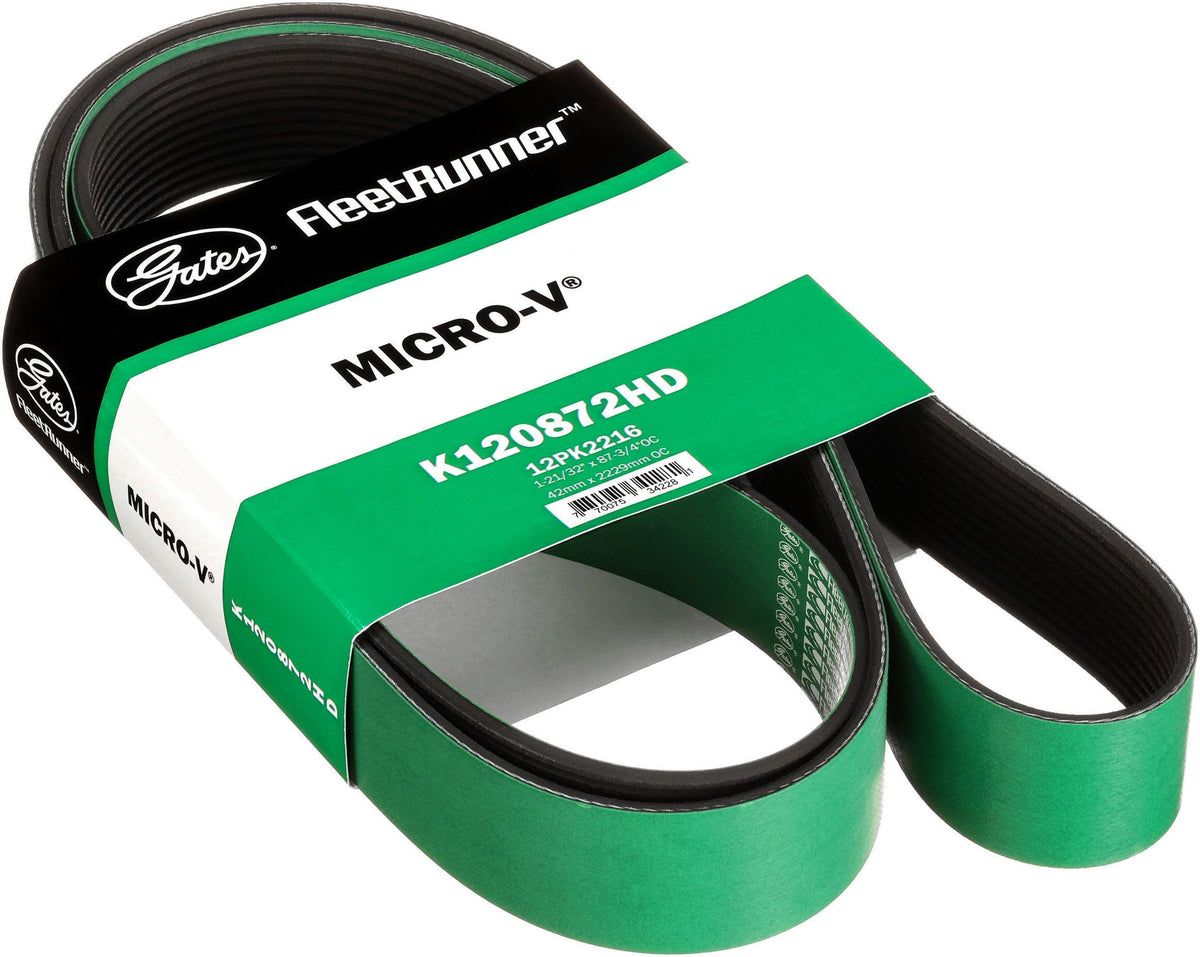 Gates K120872HD FleetRunner Micro-V Serpentine Drive Belt