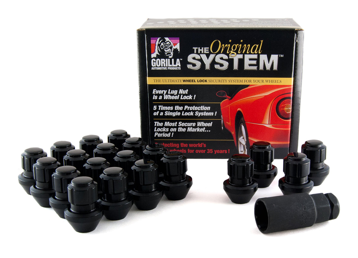 GORILLA 96643BDX Gorilla Automotive 96643BDX Black Factory Style Wheel Lock System (14mm x 1.50 Thread Size, 20-Pack)