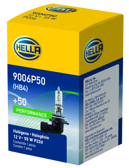 Hella 9006P50 +50 Performance Bulb, 12V, 55W