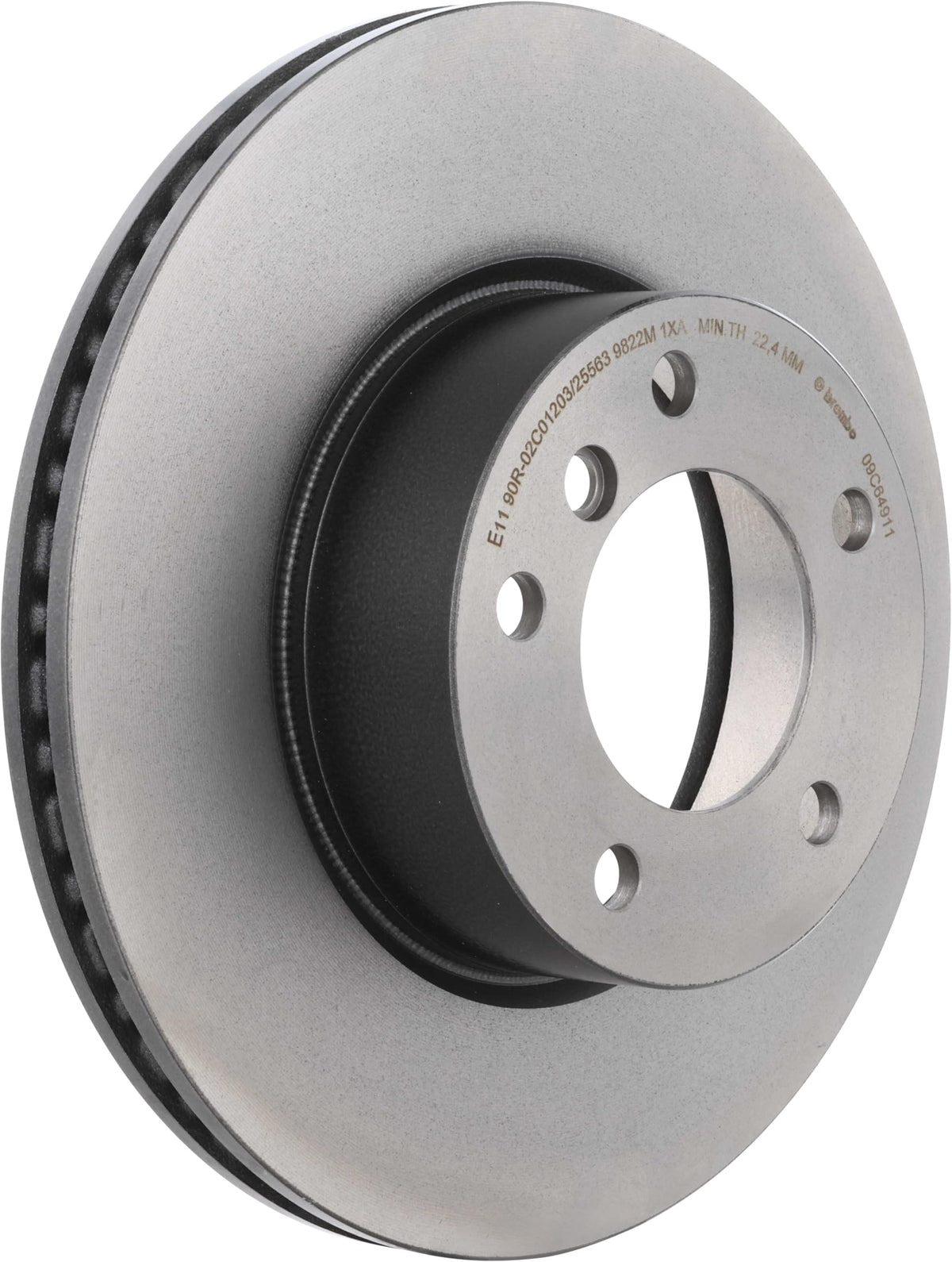 BREMBO 09C64911C02 Brembo 09.C649.11 UV Coated Pillar Vented Front Brake Rotor BMW/BMW (BRILLIANCE) OE# 34116854998