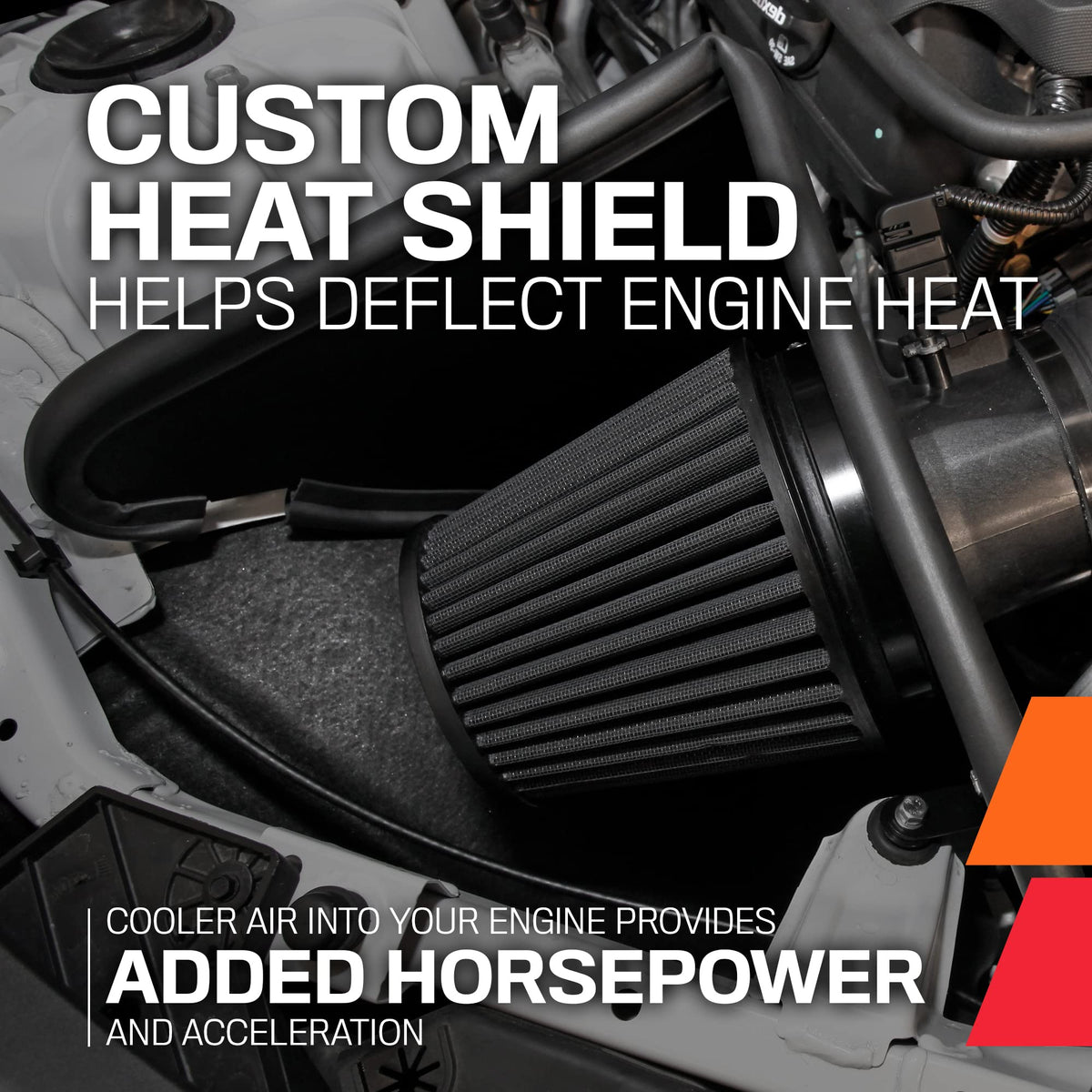 K&N FILTER 30-2605 K&N Cold Air Intake System: High-Flow Air-Filter, Increase Performance & Horsepower: Compatible with 2018-2023 FORD Mustang GT, 30-2605