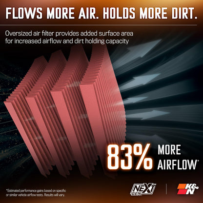 K&N FILTER 50-3103 K&N NextGen Cold Air Intake System: High-Flow Cotton Filter: Compatible with 2020-2025 Chevrolet/GMC: Silverado 2500 & 3500, Sierra 2500 & 3500, 50-3103