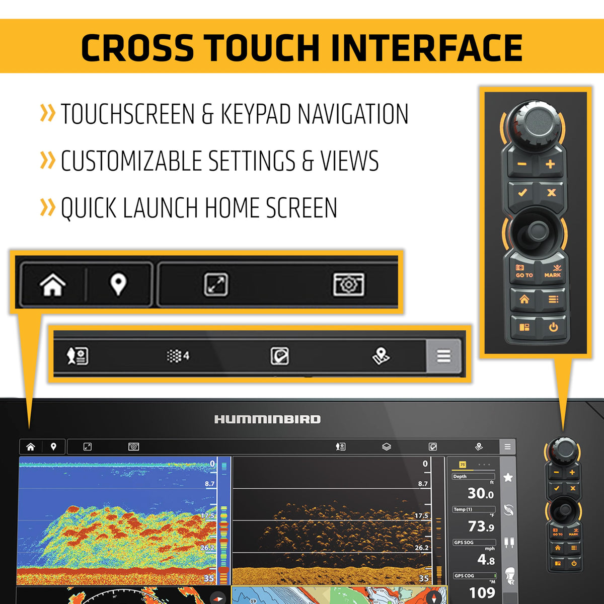 HUMMINBIRD 411500-1VX Humminbird APEX 16 VX GPS Fish Finder with Transducer, LakeMaster and CoastMaster VX Maps and MEGA Side Imaging+