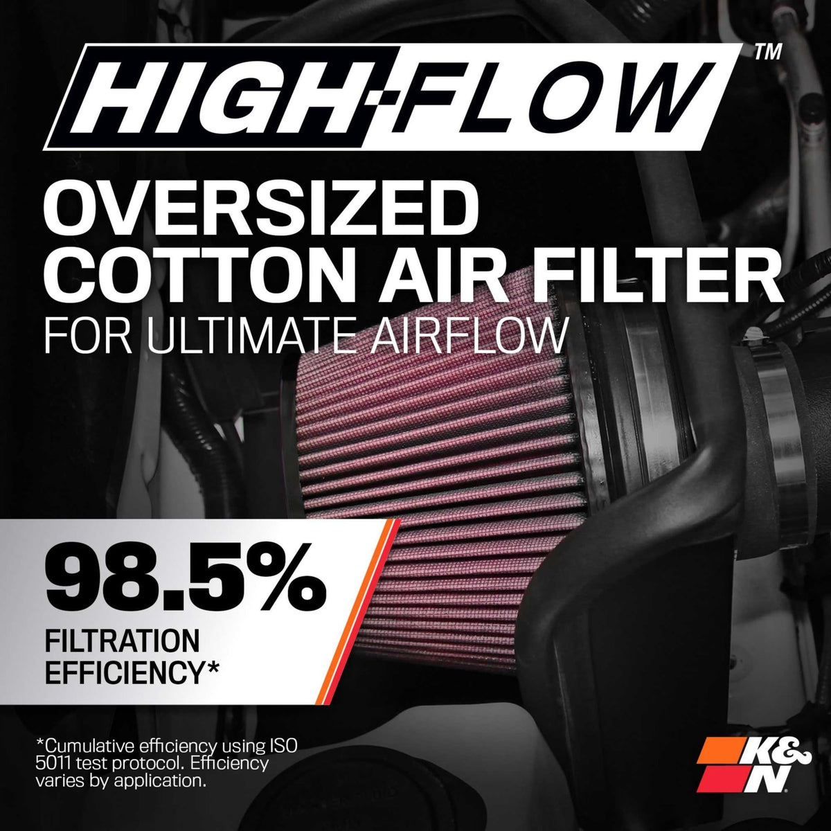 K&N FILTER 63-9039 K&N Cold Air Intake System: High-Flow Air Filter, Increase Performance & Towing: Compatible with 2016-2023 TOYOTA Tacoma, 63-9039