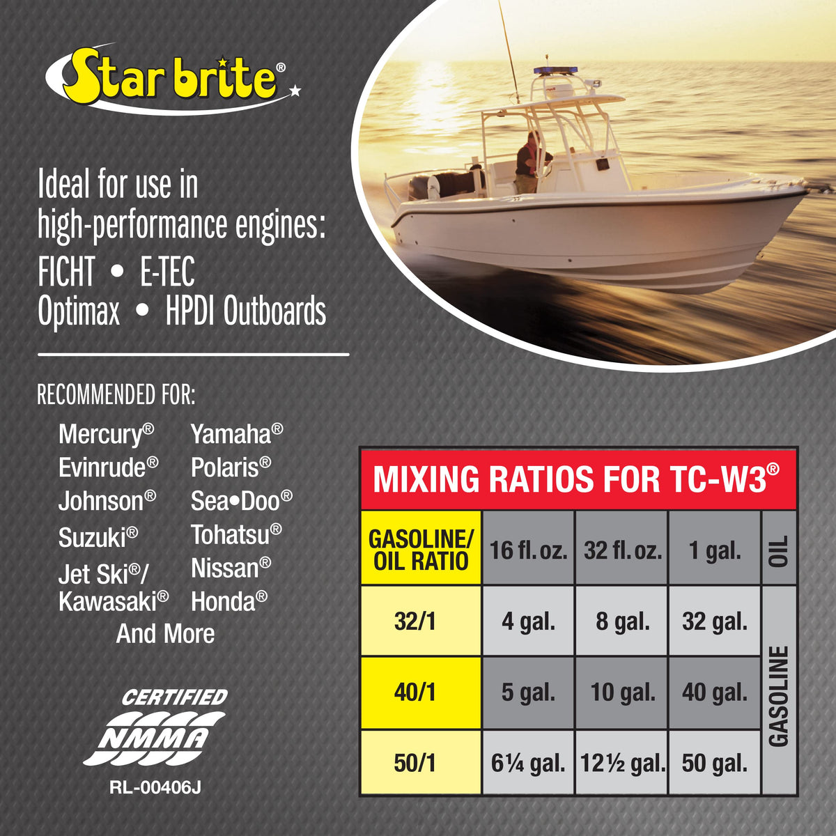 STAR BRITE 19000 STAR BRITE TCW3 2-Stroke Engine Oil Synthetic Blend