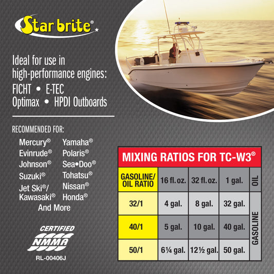 STAR BRITE 19000 STAR BRITE TCW3 2-Stroke Engine Oil Synthetic Blend
