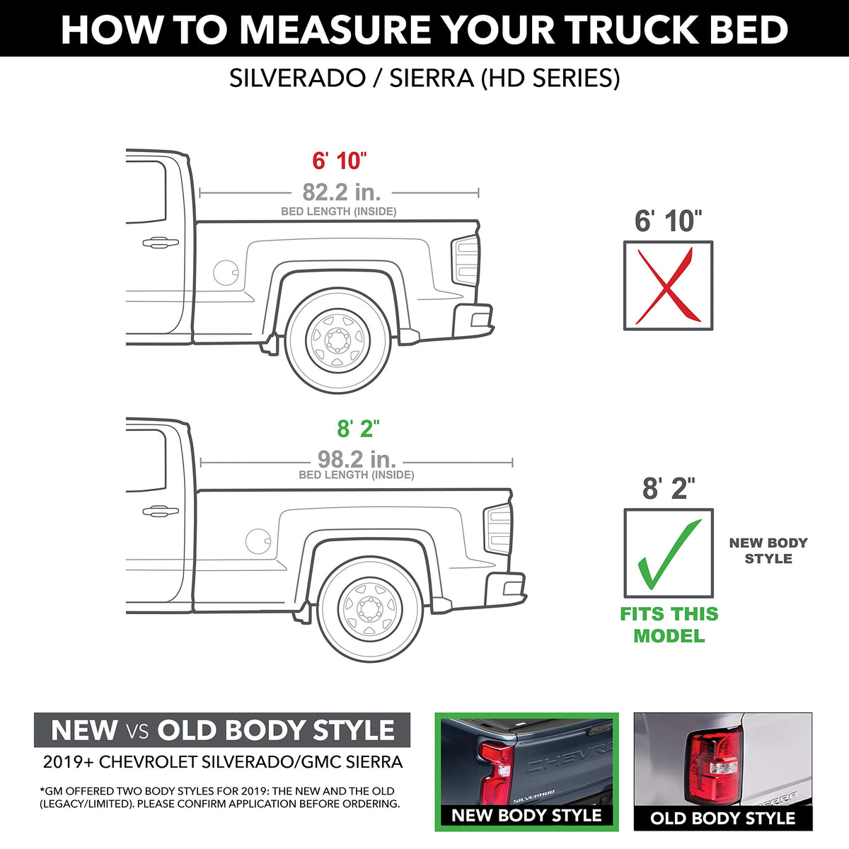 UNDERCOVER UX12026 RealTruck Undercover Ultra Flex Hard Folding Truck Bed Tonneau Cover | UX12026 | Fits 2020-2025 Chevy/GMC Silverado/Sierra 2500/3500HD 8' 2" Bed (98.2")