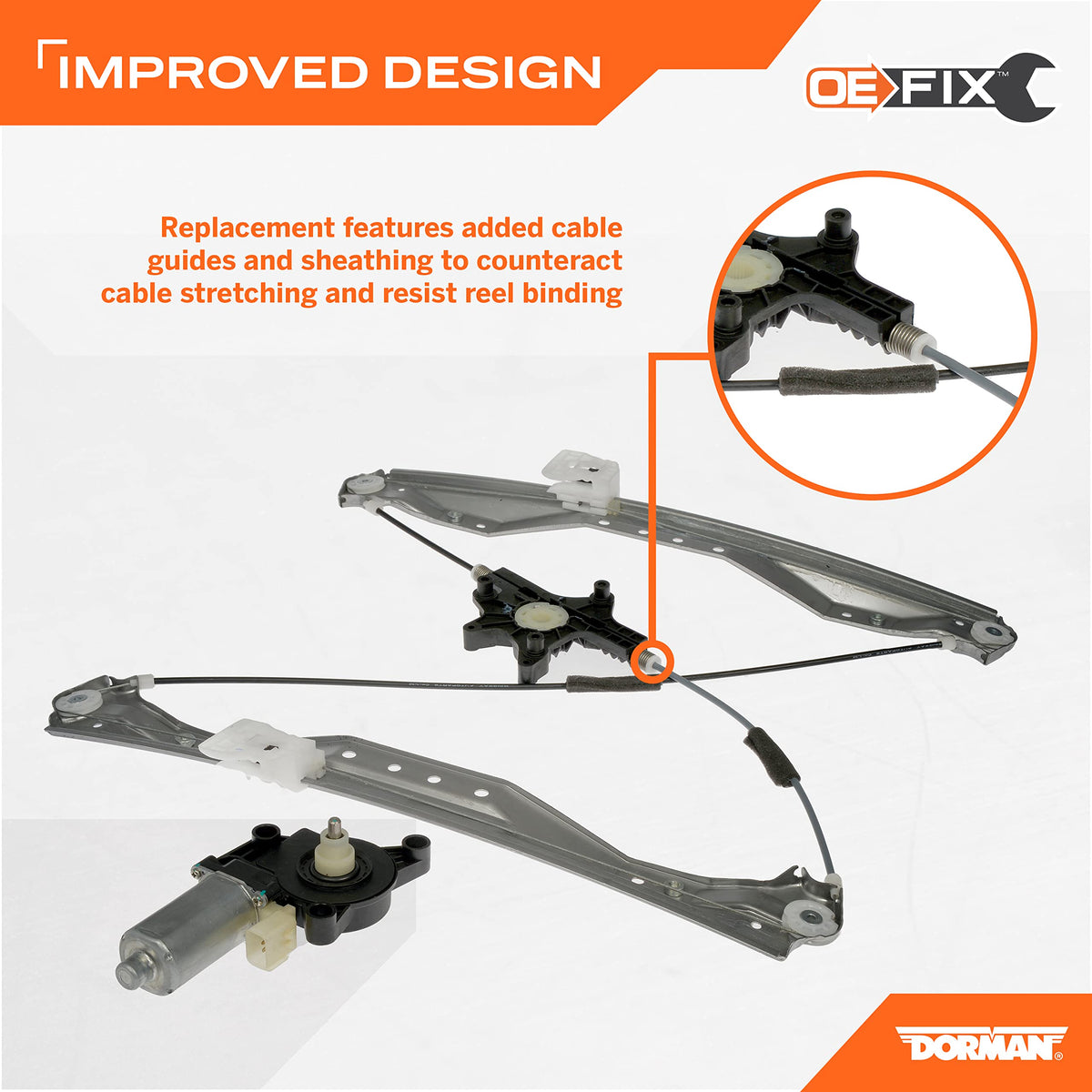 DORMAN 748-509 Dorman 748-509 Front Passenger Side Power Window Regulator and Motor Assembly Compatible with Select Chrysler/Dodge/Ram Models (OE FIX)