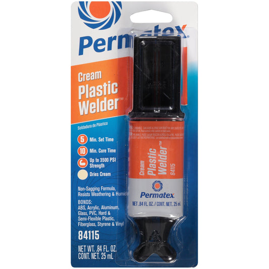 PERMATEX 84115 Permatex 84115 5-minute Plastic Weld Adhesive, 0.84 oz.,Black