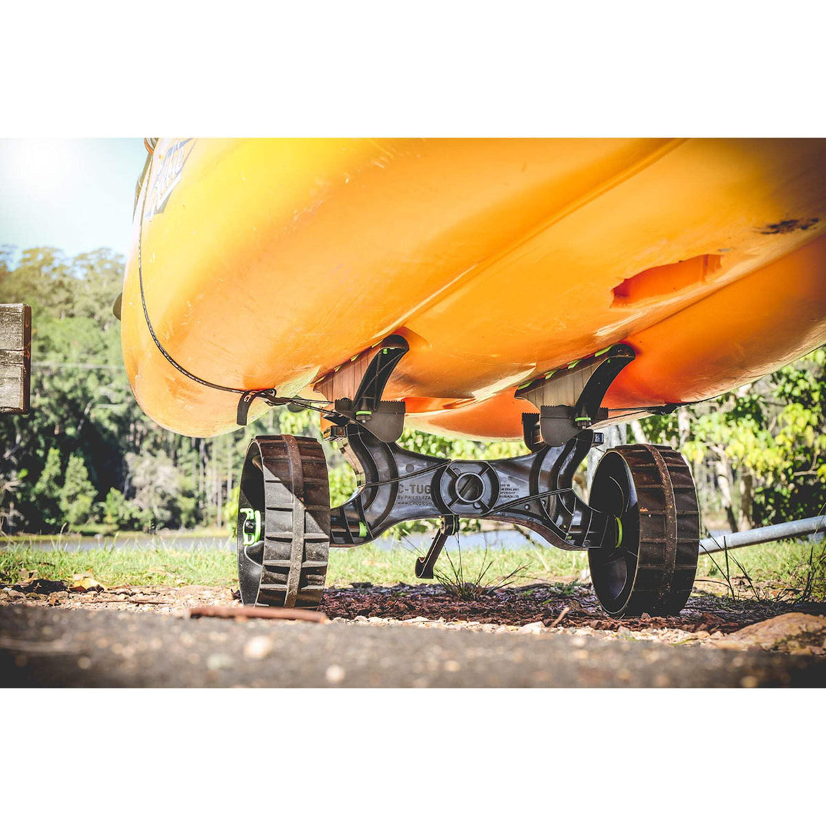 RAILBLAZA 50-0010-71 RAILBLAZA C-Tug R Heavy Duty Kayak Cart with Puncture Free Wheels, Adjustable Hull Rails and 220lb Loading Capacity