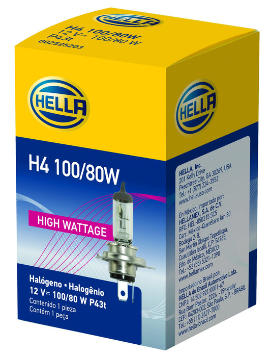 HELLA H4100/80W Hella H4100/80W BULB H4 12V 100/80W P43T T4.625