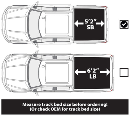 LEER 630105 LEER Latitude | Fits 2015-2025 GM Chevy Colorado/GMC Canyon with 5.2 FT Bed | Easy Install, Soft Tri-Fold Truck Bed Tonneau Cover