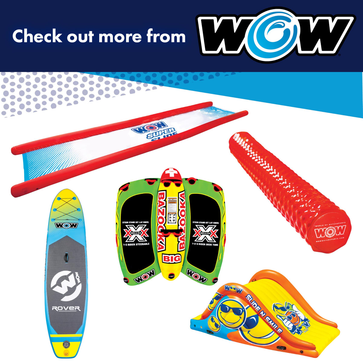 WOW SPORTS 18-1010 WOW Sports Thriller Towable Deck Tube - 1-2 Person