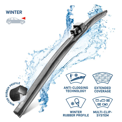 Hella 9XW358004201 OE Quality 20 Inch Winter Rubber Wiper Blade