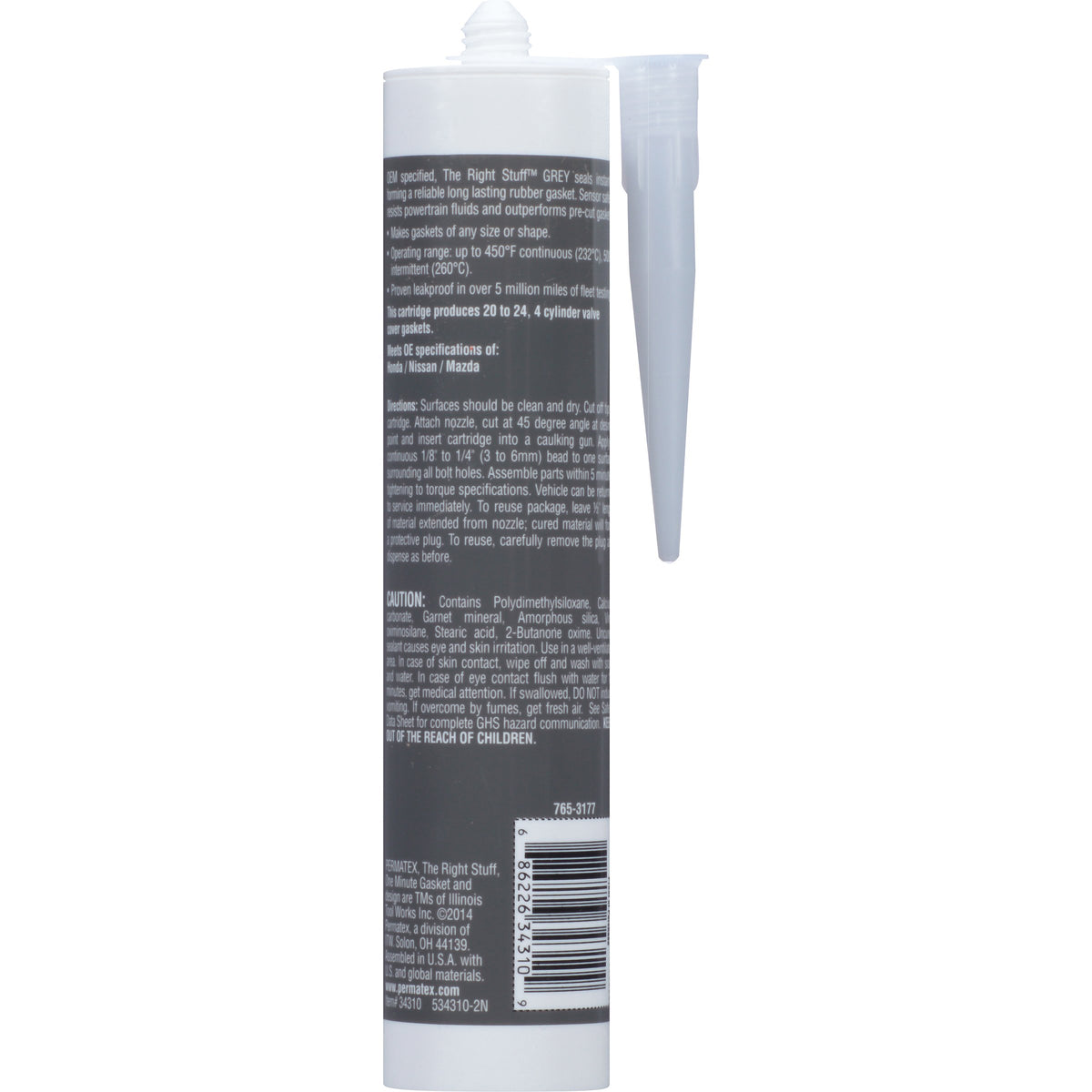 PERMATEX 34310 Permatex 34310 The Right Stuff Grey Gasket Maker,10.1 oz.