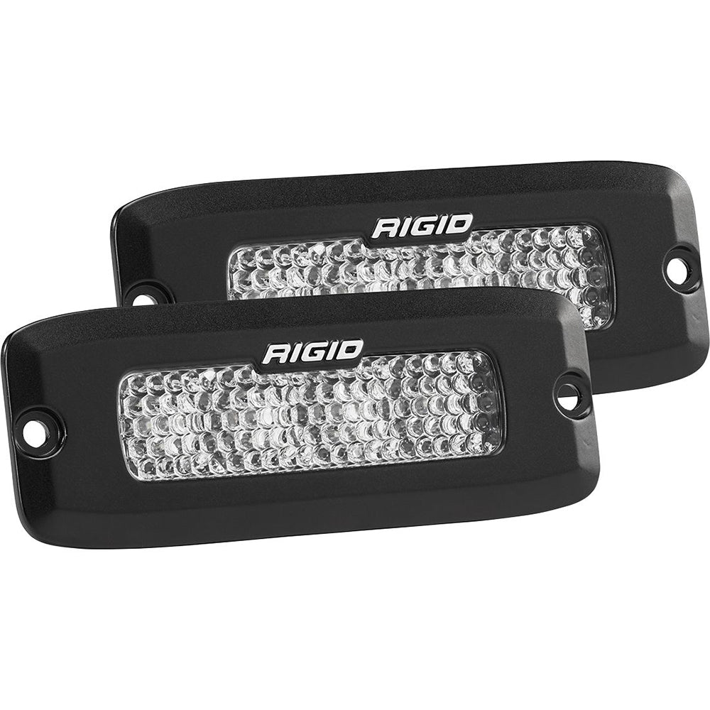 RIGID Industries 925513BLK RIGID Industries SR-Q Series PRO Spot Diffused LED - Flush Mount - Pair - Black