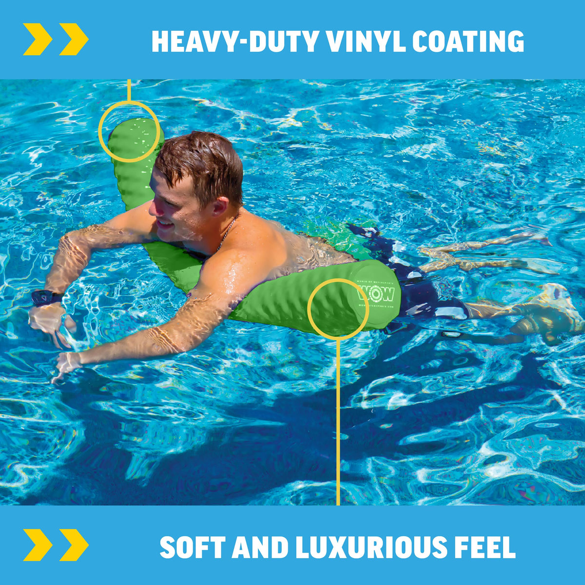 WOW SPORTS 17-2062LG WOW Sports Vinyl-Coated Foam Pool Noodle - Lime Green - 46 in