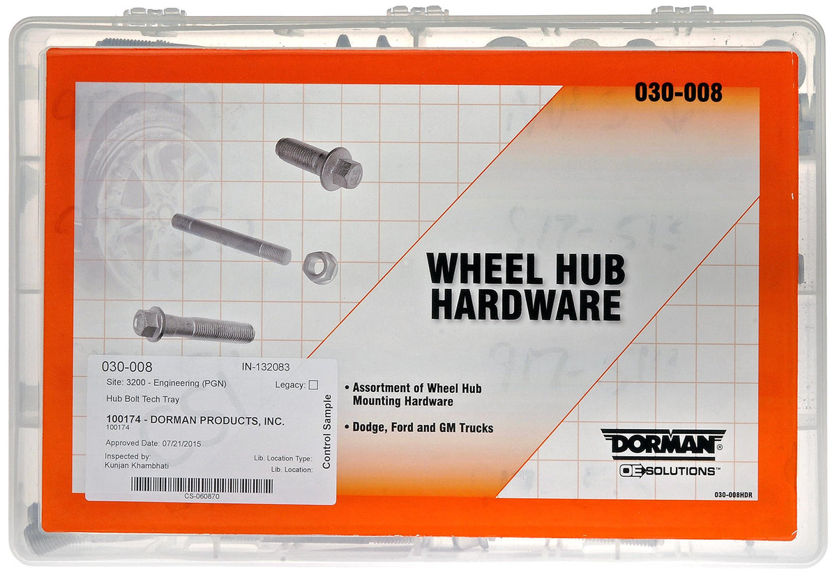 Dorman 030-008 HUB BOLT TECH TRAY