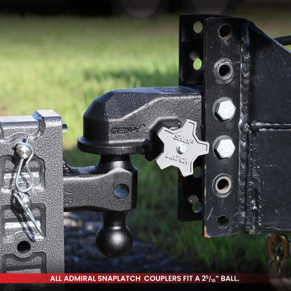GEN-Y HITCH GH-24001 GEN-Y Hitch Channel Mount Trailer Coupler with SnapLatch for 2 5/16" Ball, 21,000 lbs Towing Capacity, 2,100 lbs Tongue Weight, Made in USA, Black
