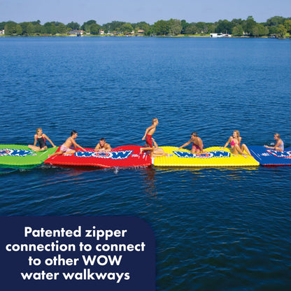 WOW SPORTS 12-2030 WOW Sports Inflatable Water Walkway, Inflatable Water Mat Pool Float, Ideal for Kids and Adults, 10 x 6 Feet, Blue