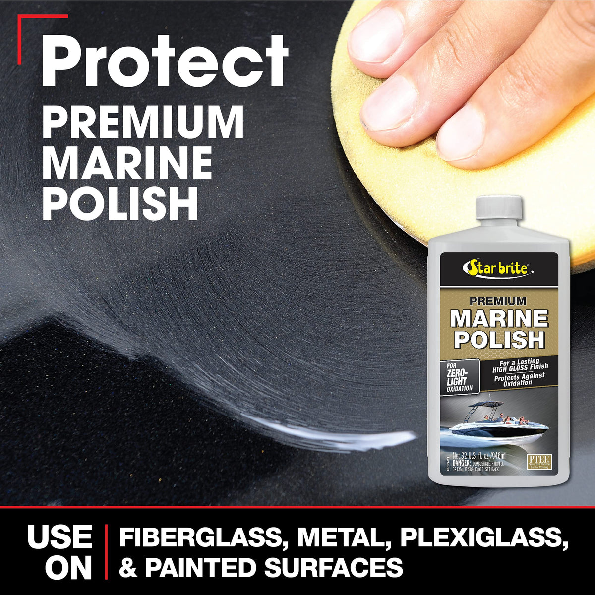 STAR BRITE 085716PW STAR BRITE Premium Marine Polish, Maximum UV Protection & High Gloss Finish
