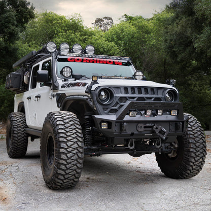 GO RHINO 754004012CDS Go Rhino Xplor Lighting: Blackout Combo Series 40" Double Row LED Light Bar | Side & Track Mount, Aluminum, Black | 754004012CDS
