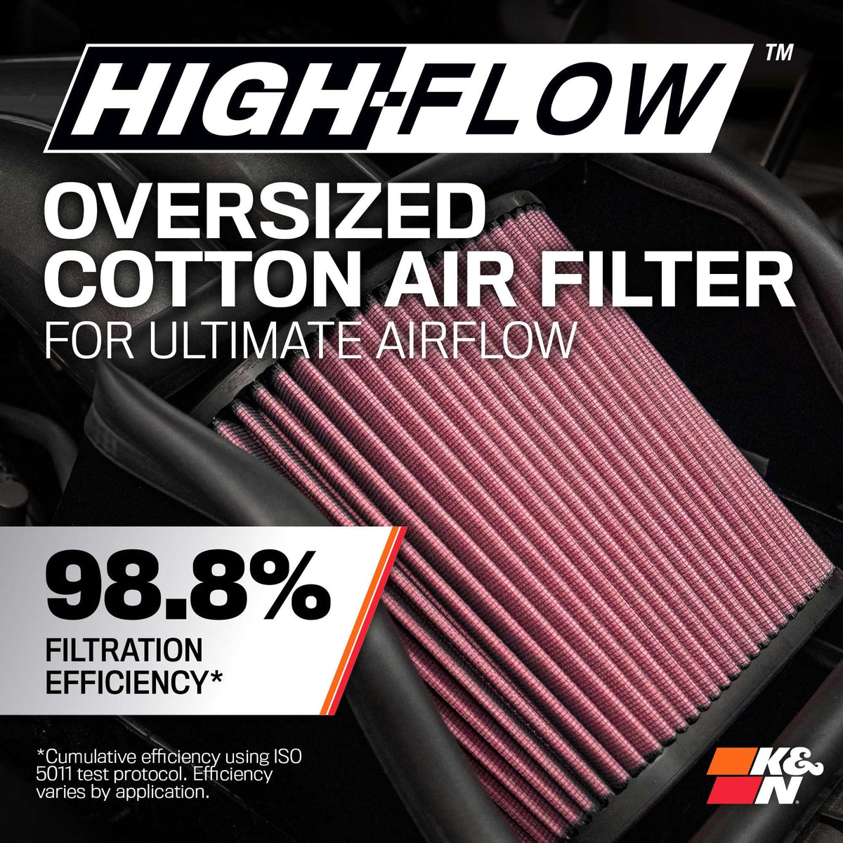 K&N FILTER 63-2599 K&N Cold Air Intake System: High-Flow Air Filter, Increase Performance & Towing: Compatible with 2017-2026 FORD/LINCOLN: Expedition, F150, F150 Raptor, Navigator, 63-2599