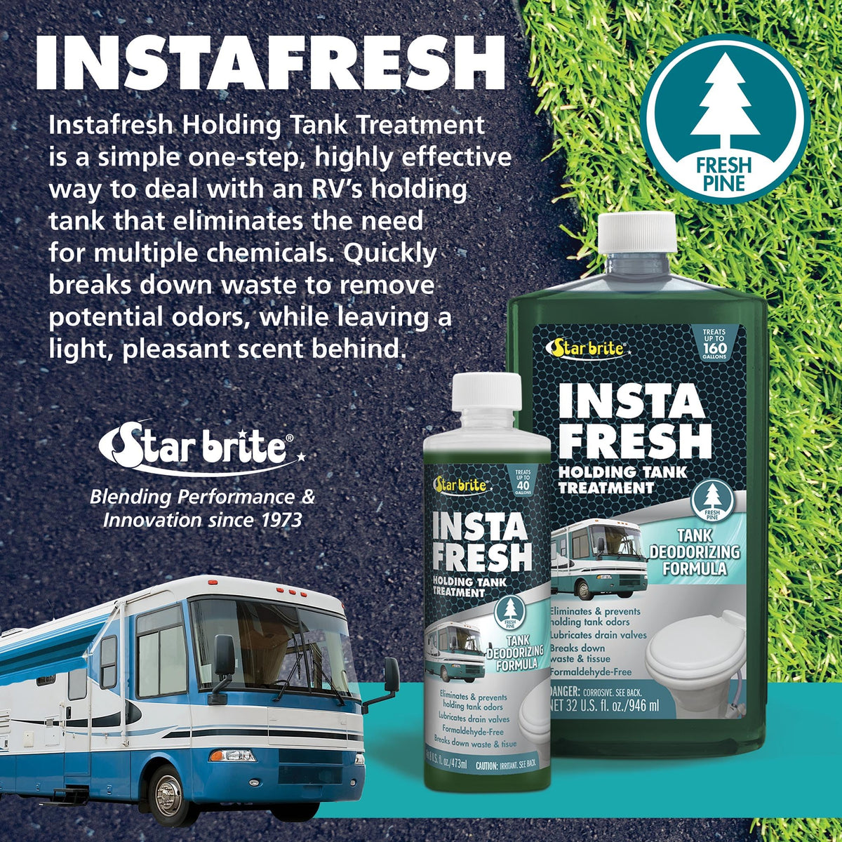 STAR BRITE 072832 STAR BRITE RV Instafresh Holding Tank Treatment, Pine Odor Eliminator