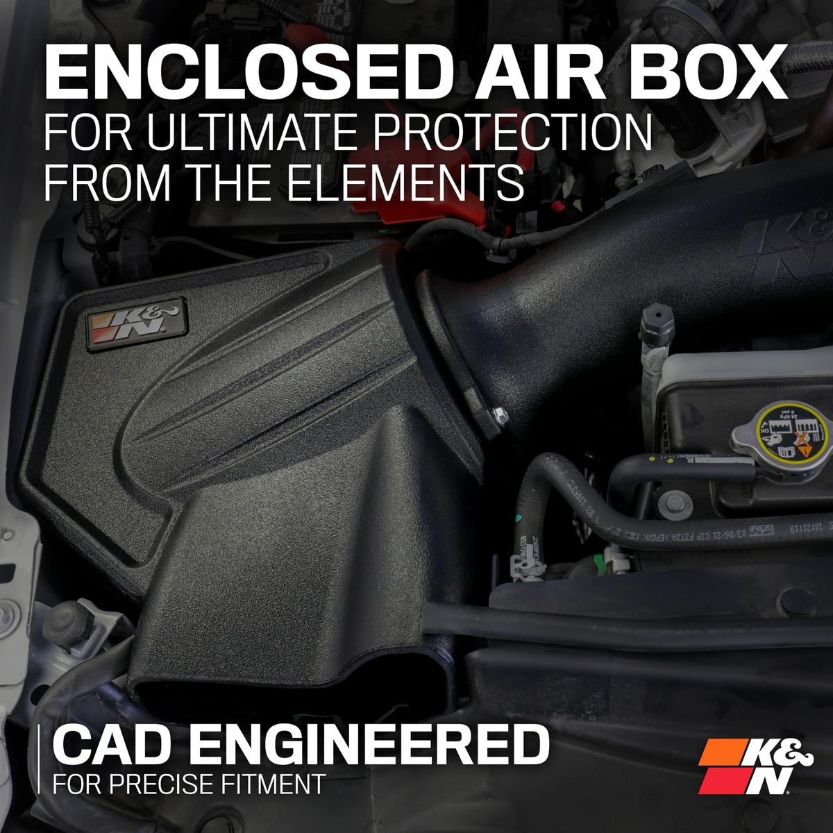 K&N FILTER 63-3119 K&N Cold Air Intake System: High-Flow Air Filter, Increase Performance & Towing: Compatible with 2020-2025 Chevrolet/GMC: Silverado 2500 & 3500, Sierra 2500 & 3500, 63-3119
