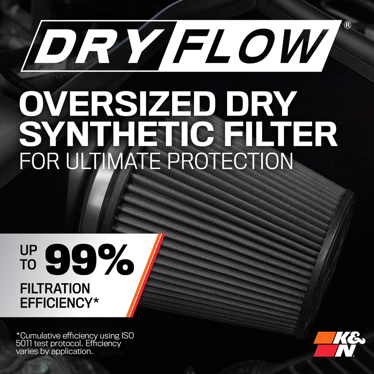 K&N FILTER 71-2582 K&N Cold Air Intake System: Dry-Flow Air Filter, Increase Performance & Towing: Compatible with 2011-2015 FORD: F250, F350, F450, F550, 71-2582