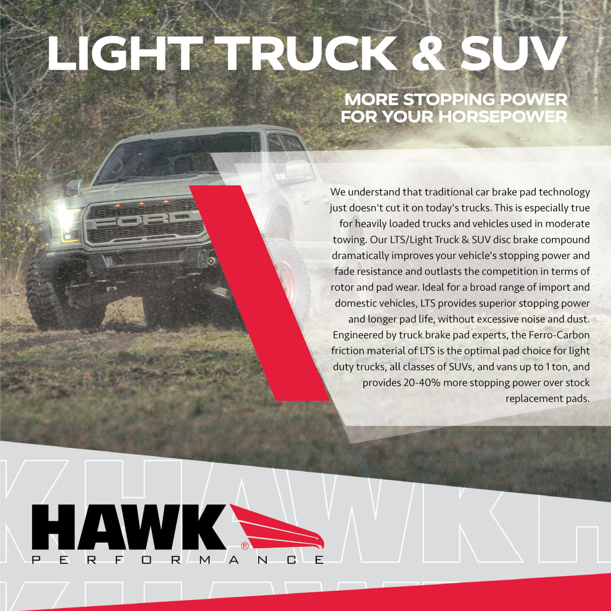 Hawk HB477Y.610 Performance LTS Light Truck and SUV Street