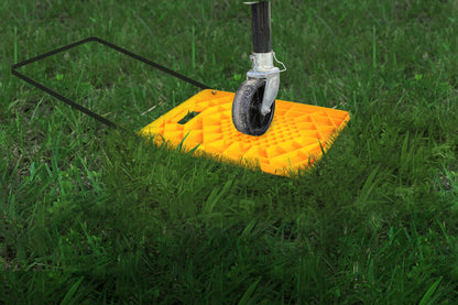 CAMCO 44543 Camco Large RV Stabilizing Jack Pad with Handle, Helps Prevent Jacks from Sinking, 14 Inch x 12 Inch Pad - 2 Pack - 44543, Yellow