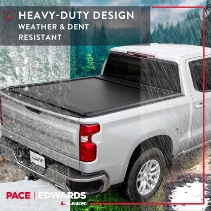 PACE EDWARDS KR2128 Pace Edwards UltraGroove Retractable Tonneau Cover for 2019-2026 Chevy/GMC Silverado/Sierra 1500 Crew Cab, 6' 6" Truck Bed