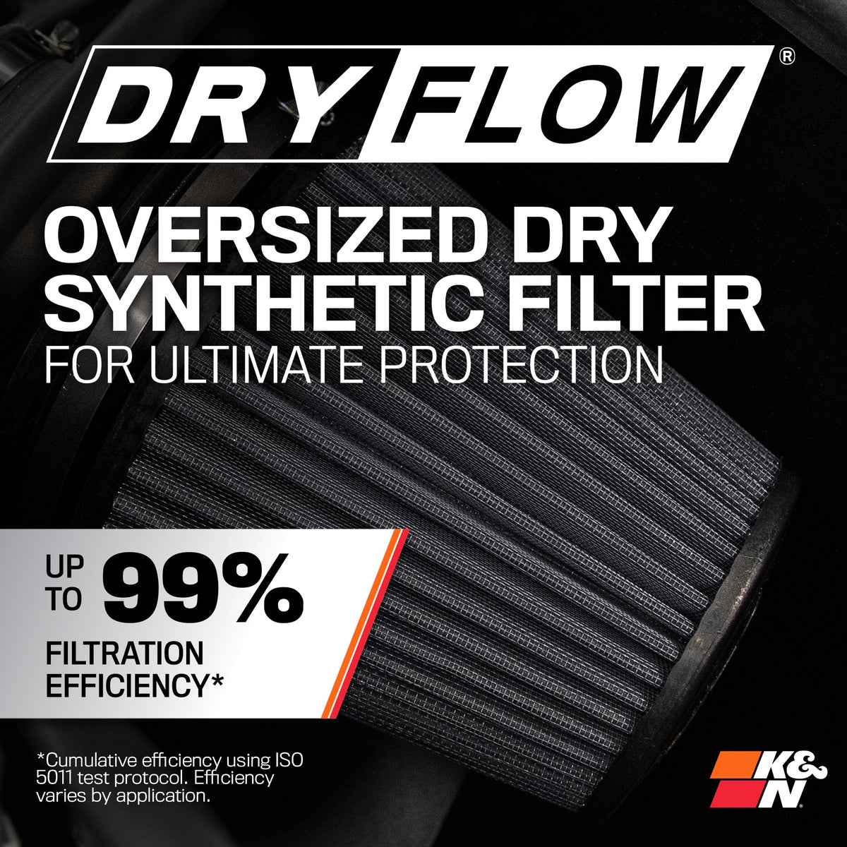 K&N 30-9039 Cold Air Intake System: Dry-Flow Air Filter