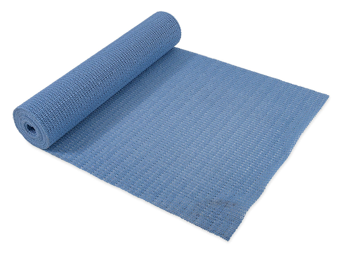 CAMCO 43278 Camco Slip Stop Liner - Prevents Sliding in RVs & Camper Kitchen Shelves and Drawers - Great for Toolboxes, Rugs, & More - Durable, Washable Material - 1' x 12' Roll - Slate Blue (43278)