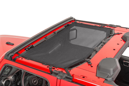 TRAILFX MBT002 TrailFX Mesh Bikini Top for Jeep Wrangler TJ 1997-2006 Black Mesh Shade, Easy Strap Installation, Fits Hard and Soft Tops TrailFX MBT002