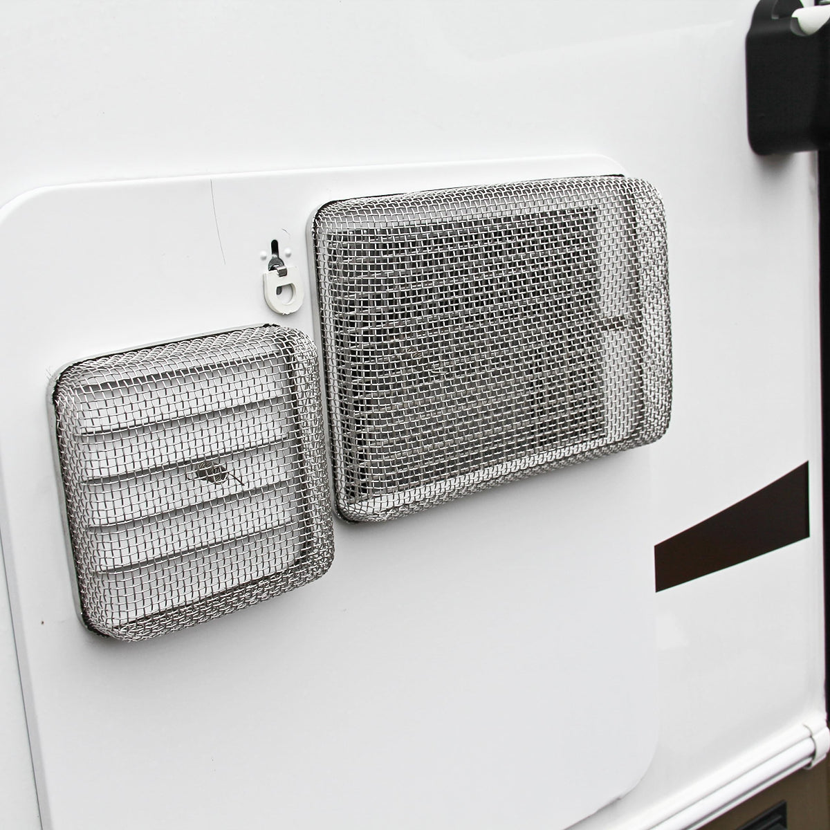 CAMCO 42145 Camco RV Water Heater Vent Screen - Protects The Water Heater Vents from Flying Insect Nests & Features Stainless Steel Mesh - for Atwood 6, Atwood 10 & Suburban 6-6" X 8.5" X 1.3" - 42145