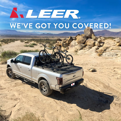 LEER 650284 LEER HF650M Quad-Folding Truck Bed Tonneau Cover, Fits Ford F-150 Light Duty, Years 2004-2014, 5'6" Truck Bed, Black