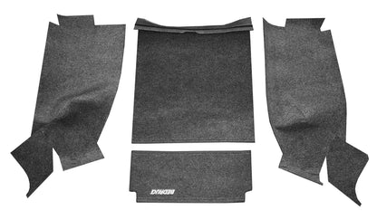 BEDRUG BRJL18R4GH BedRug Jeep Kits - Cargo Liner, 6 pcs. | Fits 2018-2026 Jeep Wrangler JL 4 Door, 6 pcs. Rear Kit (w/Gap Hider) | Charcoal Grey, BRJL18R4GH