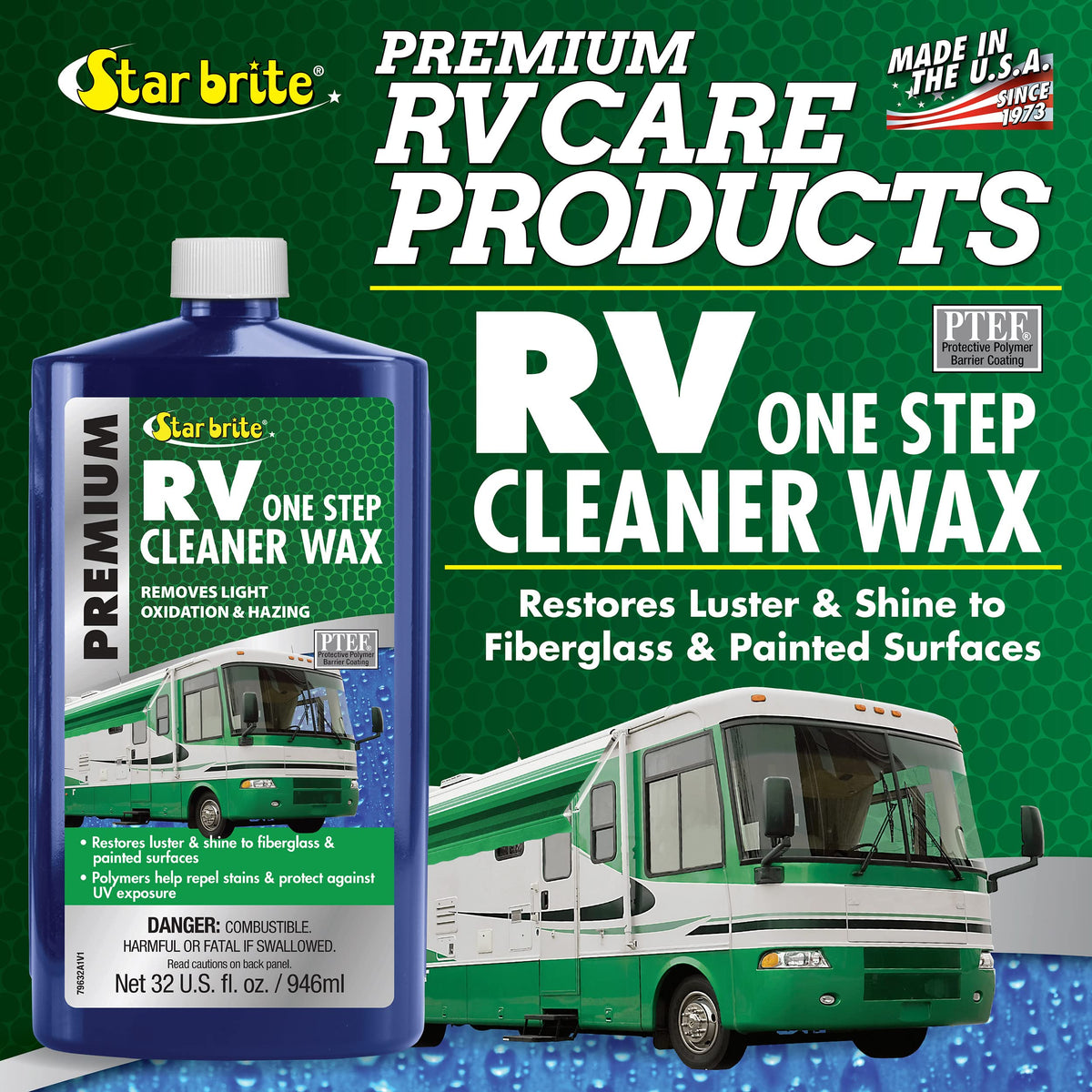 STAR BRITE 079632 Star Brite 079632 1-STEP HD CLNR WAX 32 OZ