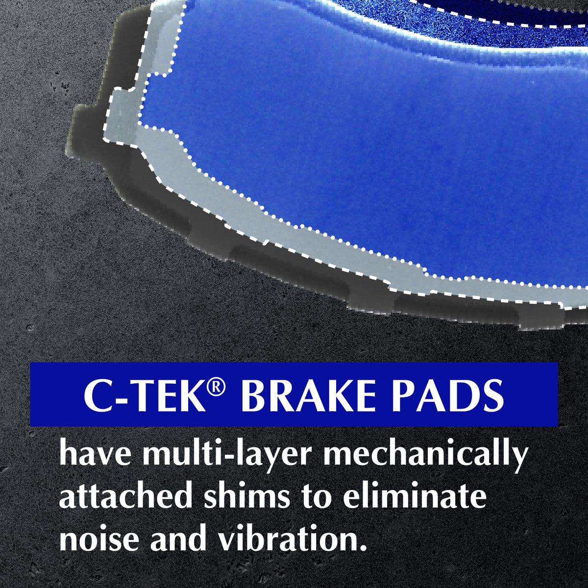 Centric Parts 102.10470 C-Tek Ceramic Automotive Front Brake Pads