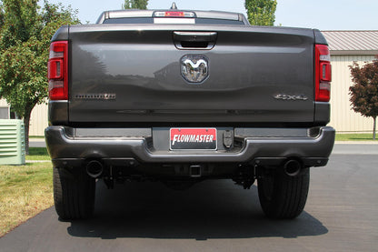 FLOWMASTER 817843 Flowmaster 817843 American Thunder Cat-Back Exhaust Dual 3 Inch Stainless 4 Inch Tips Compatible with 2019-2024 RAM 1500 New Body 5.7L 2/4WD 140.5 144.6 153.5 Inch Wheelbase 5.7 6.4 Foot Bed