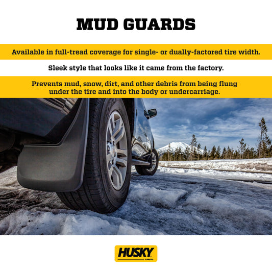 Husky Liners 58226 Husky Liners Custom Mud Guards – Fits 2021-2026 Chevrolet Suburban & Tahoe, GMC Yukon & Yukon XL – Front & Rear Set, 4-pc Black - 58226
